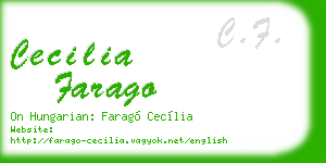 cecilia farago business card